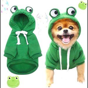 Cute Frog Pet Clothes Large Cosplay Costume Doggie Sweater